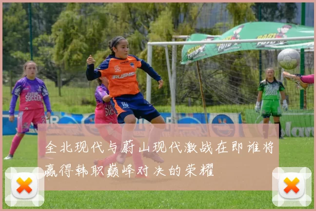 全北现代与蔚山现代激战在即谁将赢得韩职巅峰对决的荣耀